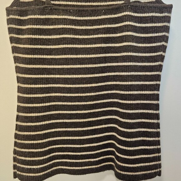 TE‎ There-Elsewhere Brown Striped Spaghetti Knit Cami Wool Blend Tank Size M/L - Picture 8 of 13